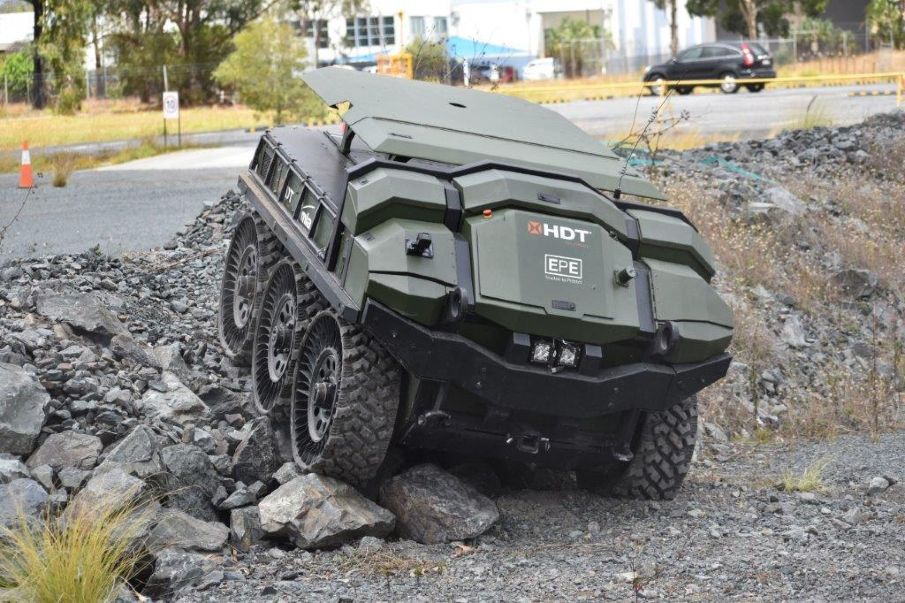 Unmanned Ground Vehicle incorporating Muskito technology. (Image courtesy of EPEquip and HDT Global)